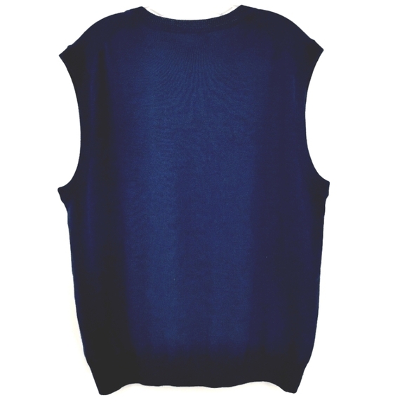 Kenneth Roberts NWT Men's L Blue Italy V-Neck Vest - Picture 4 of 11
